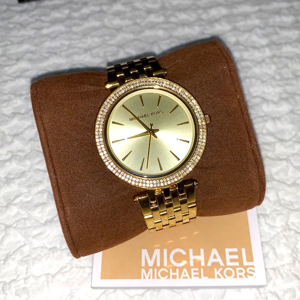 Michael Kors Gold & Crystal Watch